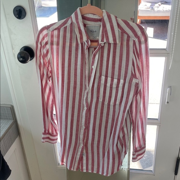 RAILS Women’s Red and White Striped Button Down Shirt XS - Picture 1 of 1